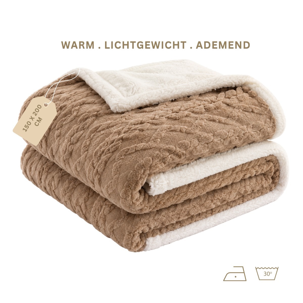 Naka-home-fleece-paid-bruin-150x200-warme-deken-bank-slaapkamer